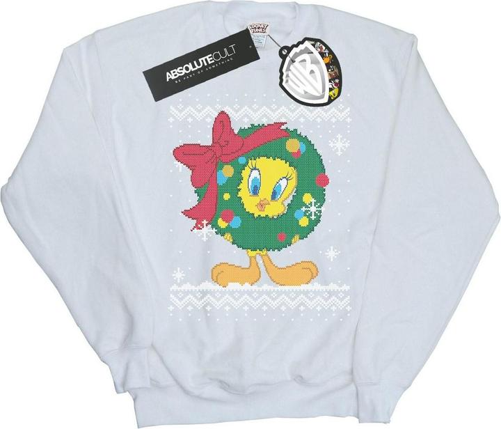 Looney Tunes Tweety Pie Christmas Fair Isle Sweatshirt Mädchen