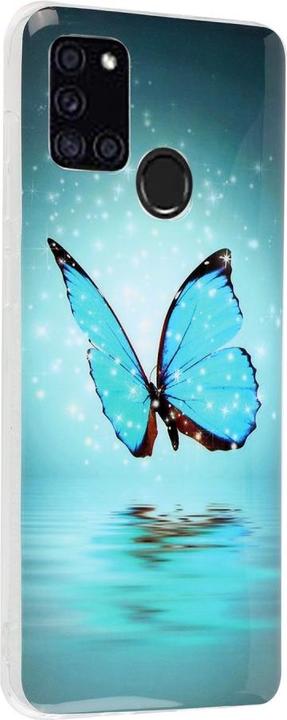 Produktbild Cover-Discount Galaxy A21s - Fluoreszierendes Silikon Gummi Case Schmetterlinge (Samsung Galaxy A21s)