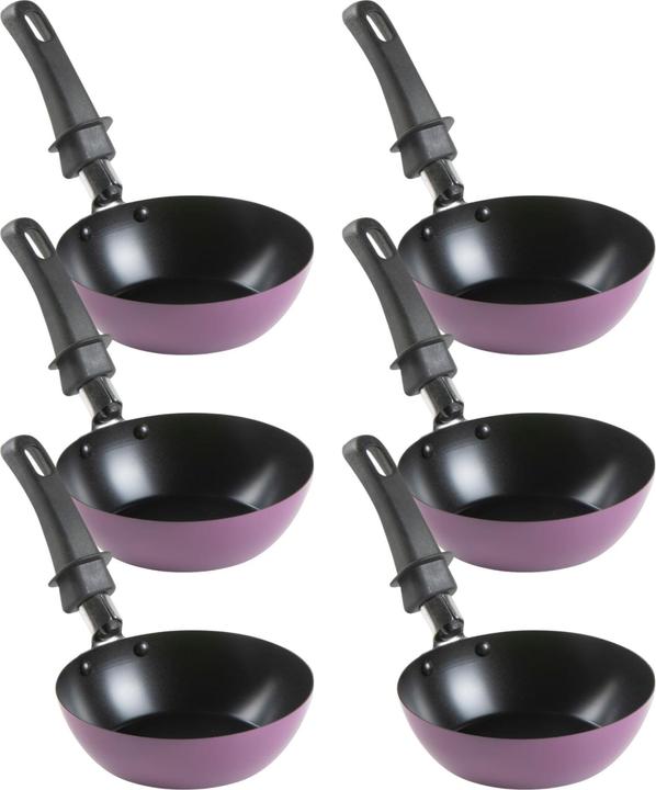 Actual product image Domo Wok pans set of 6, purple (Wok, Stainless steel)