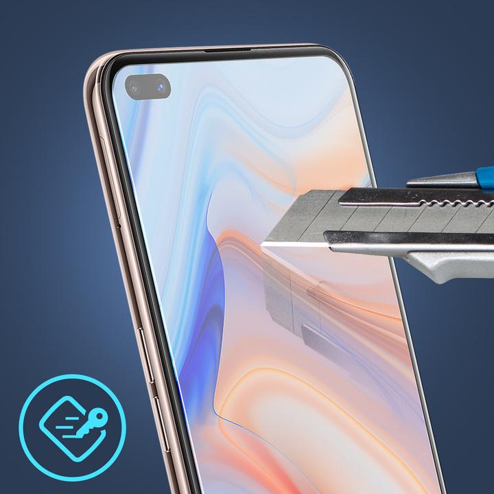 Actual product image Avizar Crystal clear film, glass screen protector (1 Piece, Oppo Reno 4 Z 5G)