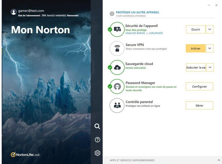 Produktbild Norton 360 Gamer (3 User, 12 Monate)