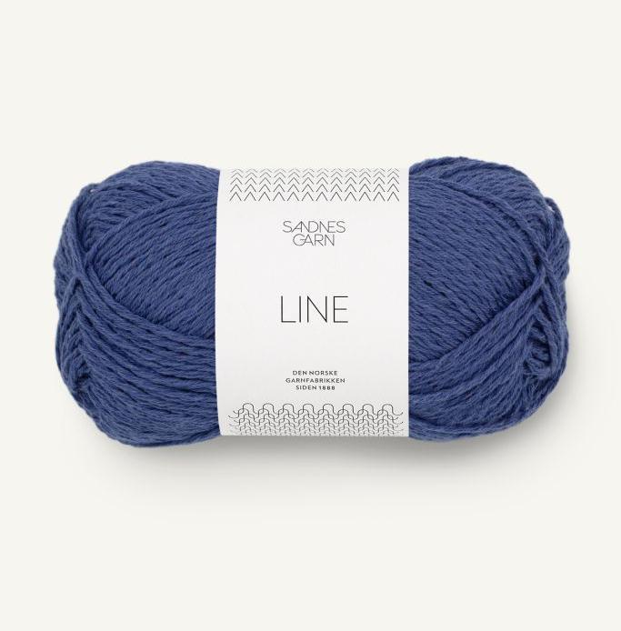 Actual product image Sandnes Garn Line col. 5863 blueprint ca. 110 m 50 g (110 m)