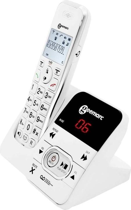 Image du produit Geemarc AMPLIDECT 295 Téléphone sans fil pour seniors Répondeur Écran rétro-éclairé Blanc