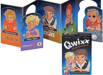 Produktbild ASS Altenburg Qwixx Characters, Würfelspiel, für 2-5 Spieler, ab 8 Jahren (DE-Erweiterung) (Polnisch, Französisch, Englisch)