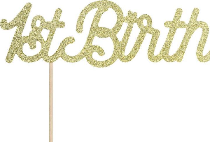 Actual product image Partydeco Cake Decoration Golden 1.
