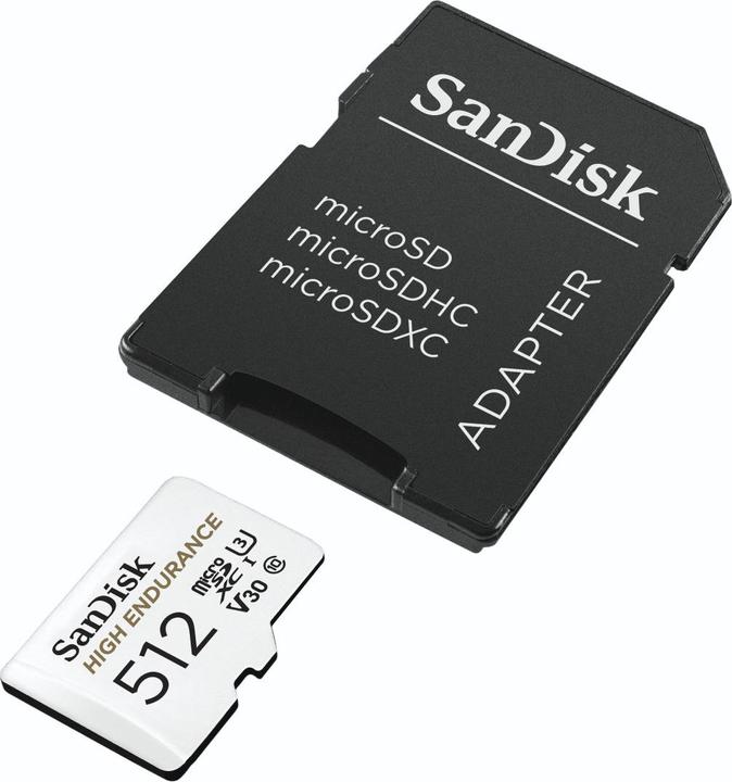 Produktbild SanDisk High Endurance (512 GB, microSDXC, U3, UHS-I)