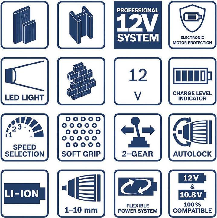 Image du produit Bosch Professional GSB 12V-15 (Fonctionnement sur batterie)