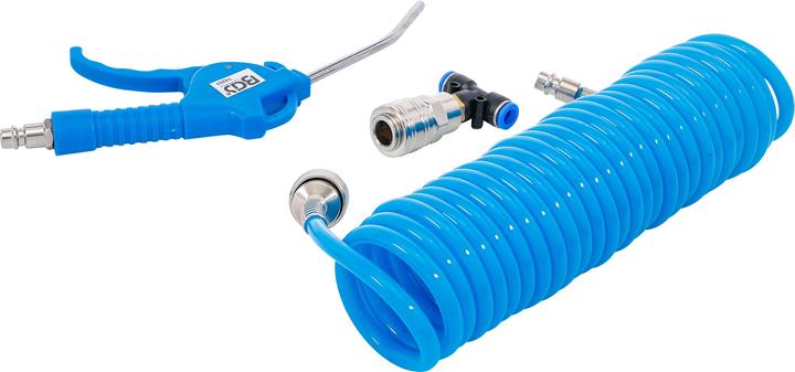 Produktbild BGS Druckluft-Ausblaspistole | mit Druckluft-Spiralschlauch und T-Verbinder