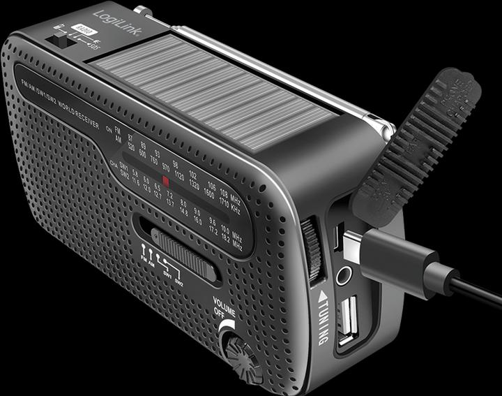Produktbild LogiLink Dynamo-Handkurbel-Radio (MW, UKW, KW)