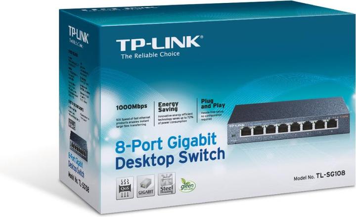 Produktbild TP-Link Tl-Sg108 (8 Ports)