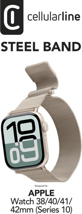 Produktbild Cellularline Steel Band - Apple Watch (41 mm, 38 mm, 40 mm, Stainless Steel)