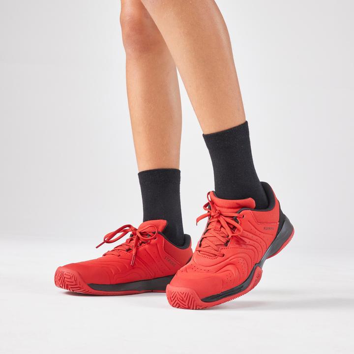 Produktbild Artengo Kinder Tennisschuhe mit Schnürsenkel - TS Strong Jr rot (37)