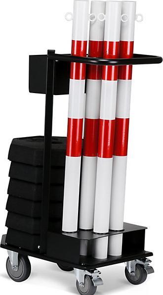 Immagine prodotto Dancop Set di paletti per catena con carrello da trasporto, 6 elementi di giunzione