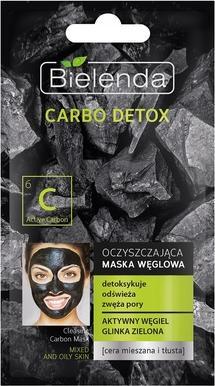 Actual product image Bielenda Carbo Detox Cleansing Charcoal Mask For Combination And Oily Skin 8G (8 ml)
