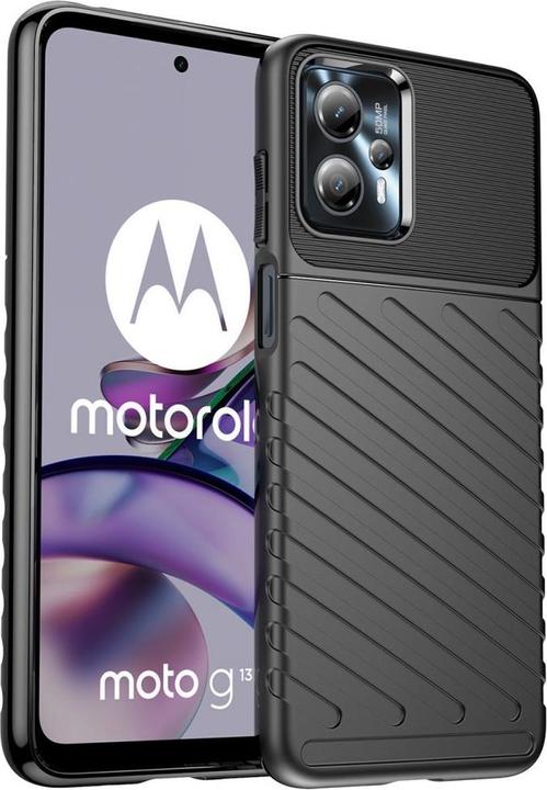 Actual product image Hurtel Thunder Case case for Motorola Moto G13 silicone armor case black (Motorola Moto G13)