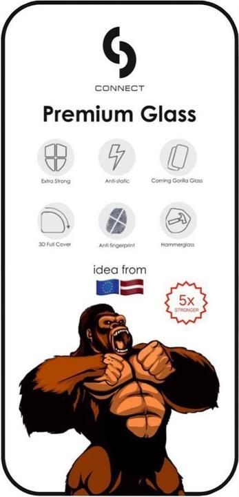 Actual product image Connect iPhone 16 Pro Corning Gorilla Glass Anti-Static 3D Full Cover 10X Stronger (1 Piece, Apple iPhone 16 Pro)