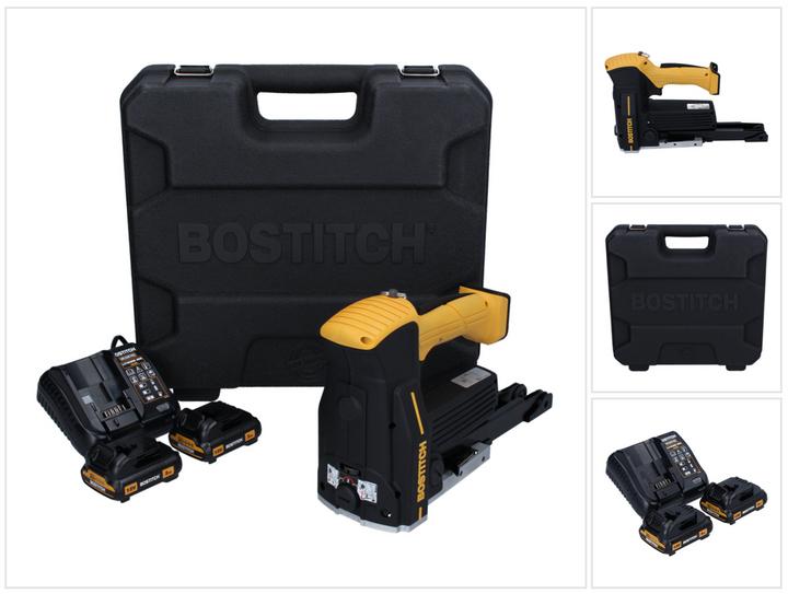 Bostitch DSA-3522-E Cordless carton stapler Carton stapler 12 V + 2x rechargeable battery 2.0 Ah + charger +