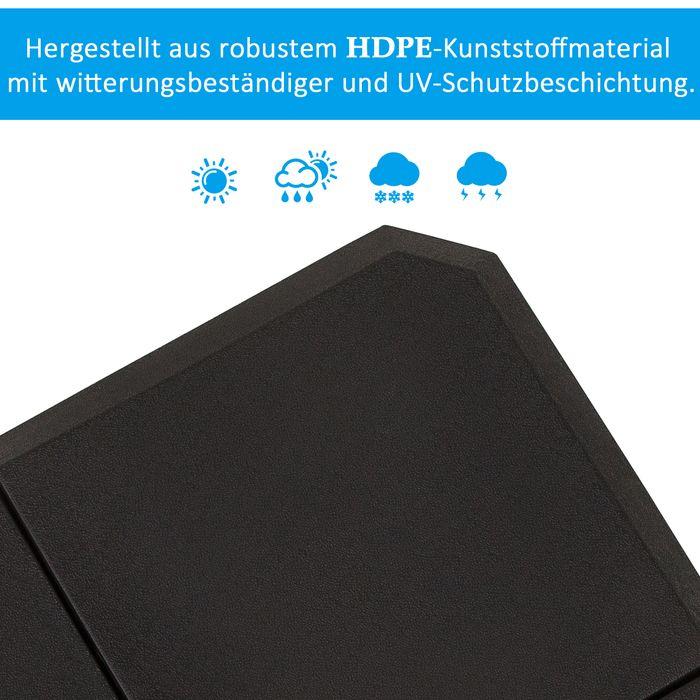 Image du produit Swisshandel24 Poids de parapluie, porte-parapluie 4 pièces, à remplir avec 80 eau ou 120 sable, HDPE, noir