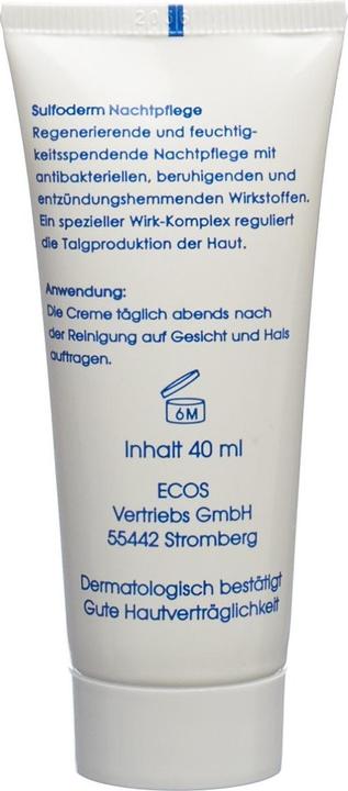 Produktbild Sulfoderm S Teint Nachtpflege Creme (40 ml, Nachtcreme)