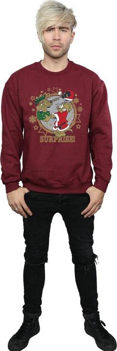 Actual product image Tom & Jerry Mens Christmas Surprise Sweatshirt (S)
