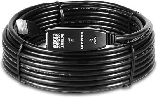Produktbild Axagon ADR-210 aktives USB-Verlängerungskabel, USB 2.0, USB-A auf USB-A (10 m, USB 2.0)