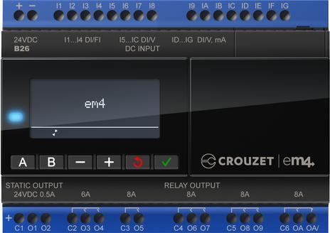 Image du produit Crouzet em4 local B26 24VDC Noir brillant (Pilotage)