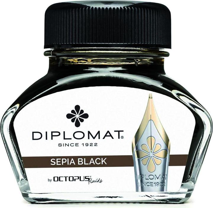 Produktbild Diplomat Tintenglas Sepia Schwarz 30ml (Nachfülleinheit, Schwarz)