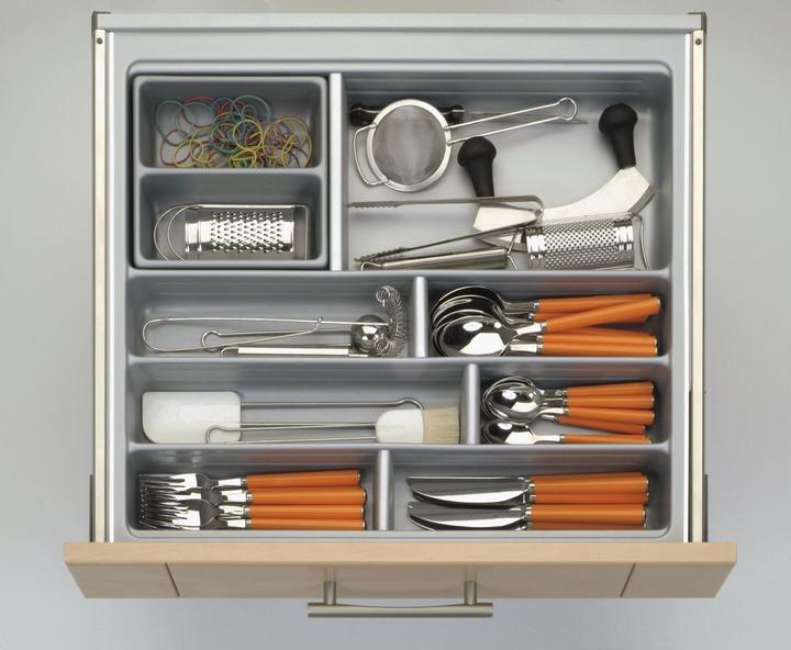 Agoform Besteckeinsatz Scoop II Set 474x516x59mm, mit Trenner Kunststoff silber