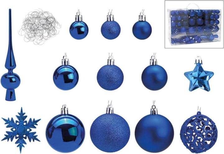 Immagine prodotto G. Wurm Gruppo di bocce di Noël in plastica blu 111er (111 -parte)