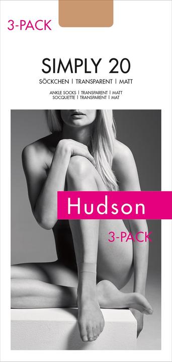 Image du produit Hudson Simply 20 (3 lot de 3) Socquettes, couleur 010 teint, taille 35-38 (Une unité par pack, 35 - 38)