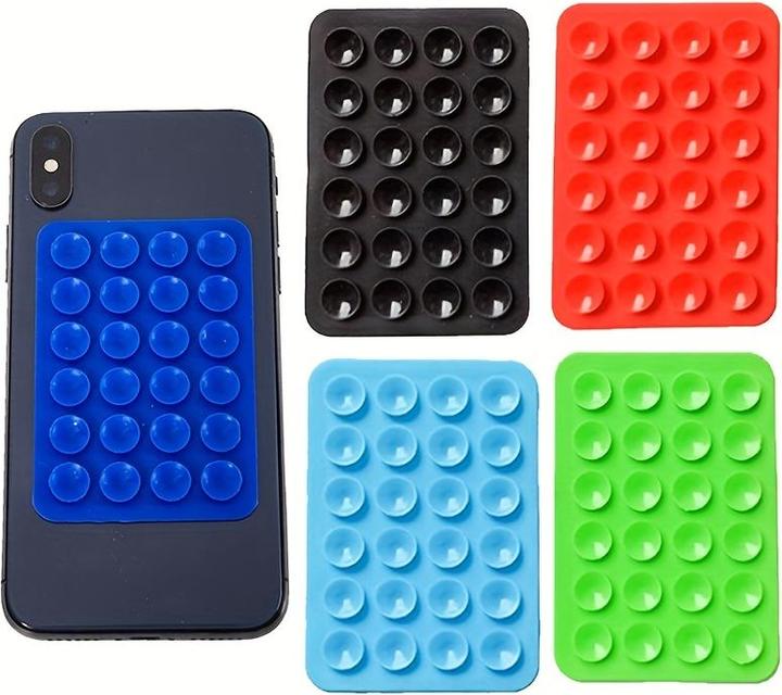 Produktbild PhoneLook Universal Smartphone Halterung Selbstklebender Silikon Aufsatz mit Saugnäpfen zum Befestigen