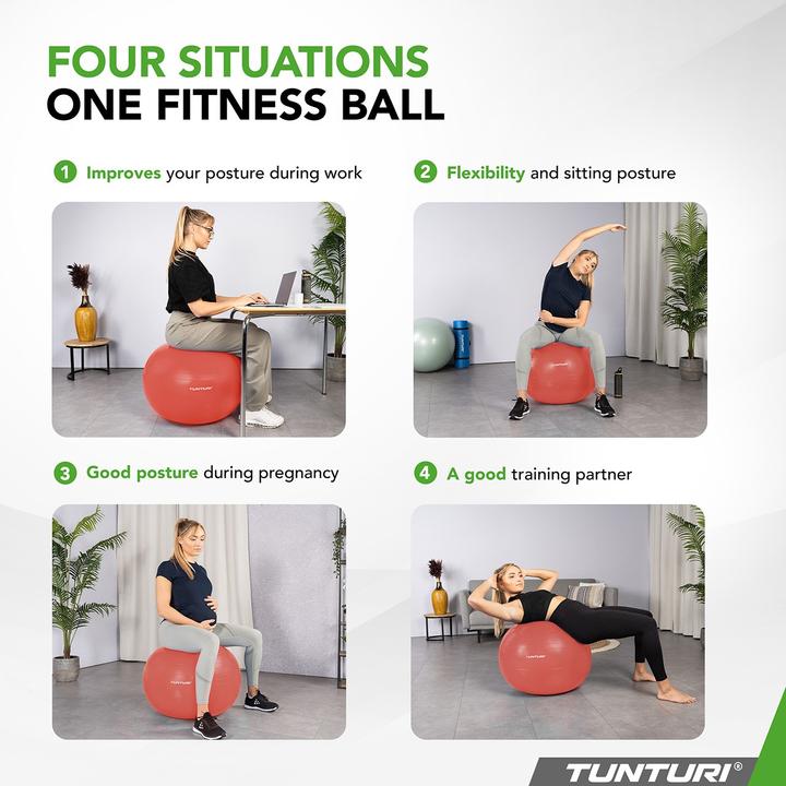 Image du produit Tunturi Gym Ball - Fitnessball reissfest ABS 65 cm Orange (65 cm)