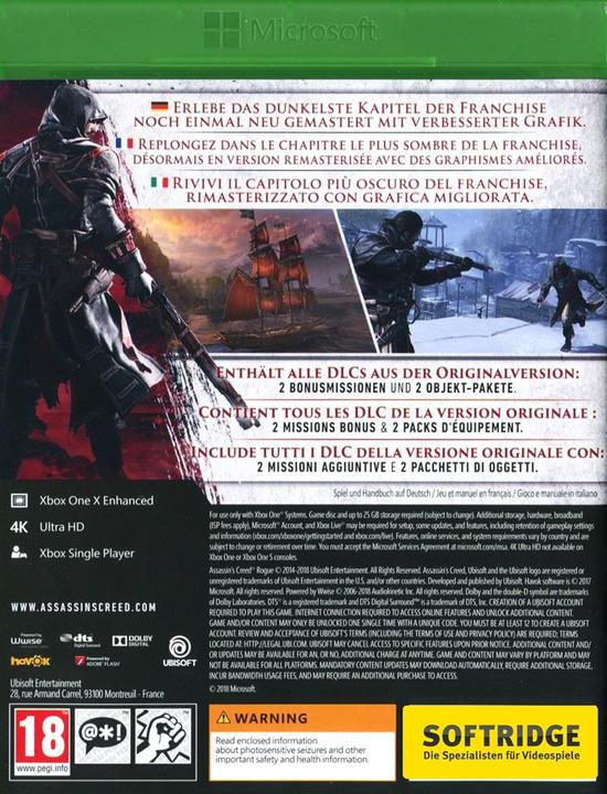 Produktbild Ubisoft Assassin's Creed: Rogue - Remastered (Xbox Series X, Xbox One X, Multilingual)