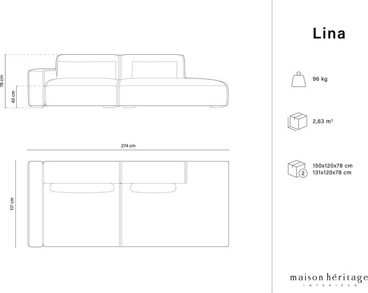 Actual product image Maison Heritage Lina (2 person sofa, 3-seater, 4-seater)