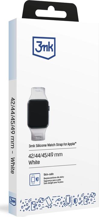 Image du produit 3MK Bracelet montre en silicone biały/white dla Apple Watch 42/44/45/49mm (Silicone, Acier inoxydable)