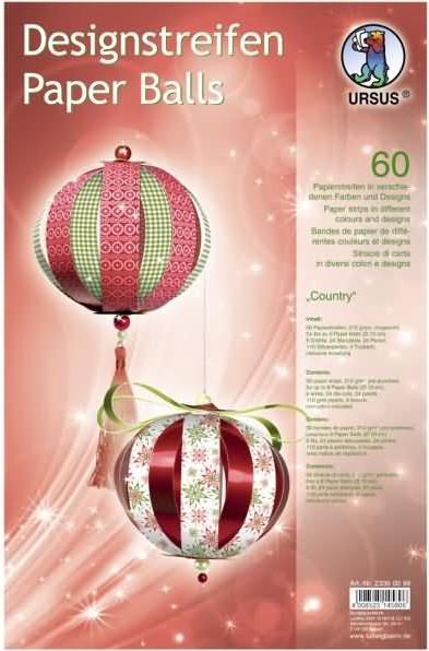 Actual product image Ursus Craft set design strips Paper Balls Country