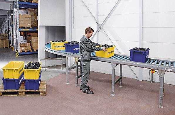 Produktbild eurokraft pro Drehstapelbehälter aus lebensmittelechtem Polypropylen