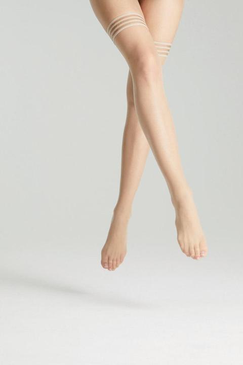 Actual product image Fogal All Nude stay up stockings, colour 1400 skin, size 36-38 (10 DEN, 36 - 38)