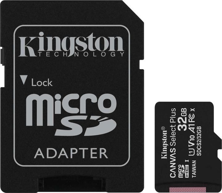 Immagine prodotto Kingston Canvas Select Plus (32 GB, microSDHC, U1, UHS-I)