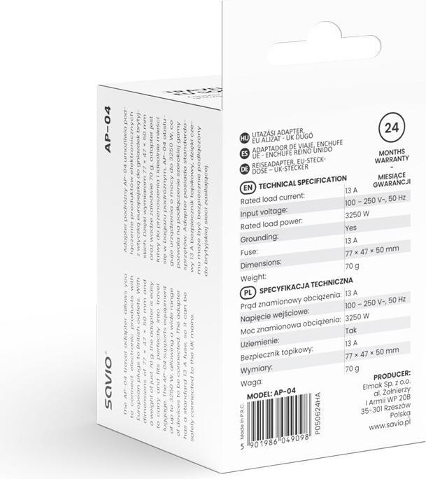 Actual product image Savio AP-04