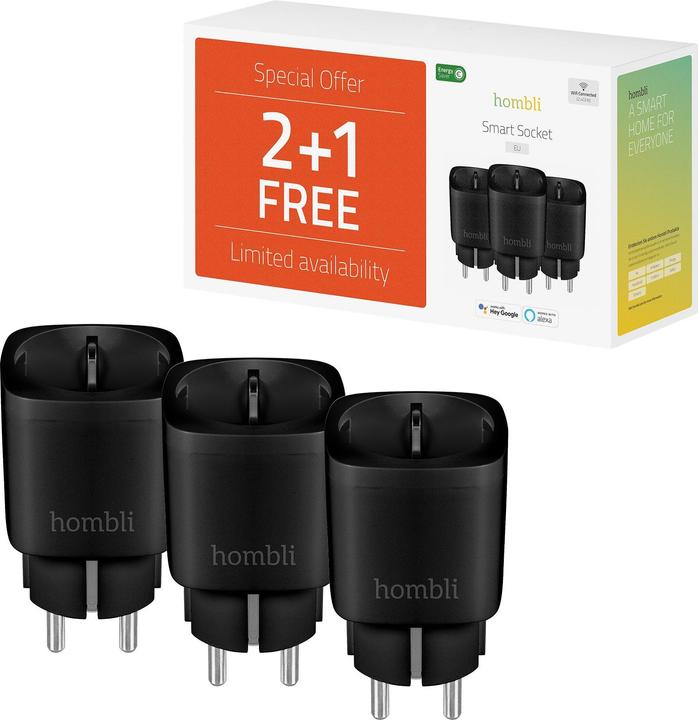 Produktbild Hombli Smart Socket (EU), Promo Pack 21, Black