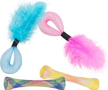 Productafbeelding Trixie Set Buizen Met Ratel 4st Assorti (Speelgoed met kattenkruid)
