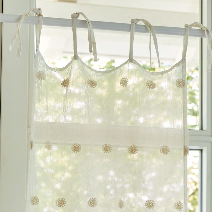 Image du produit Loberon Rideau à disques Vilriour beige/blanc (45 cm, H)