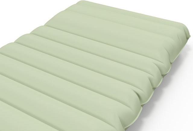 Actual product image Swisshandel24 Air mattress, camping mat, water-repellent, tear-resistant, with foot pump, nylon, 200Lx60Wx10Hcm,