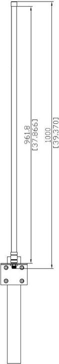 Produktbild Allnet Antenne 868MHz 7.3dbi N-Female Omnidirectional/Rundstrahl ANT-868-7 (Lora)