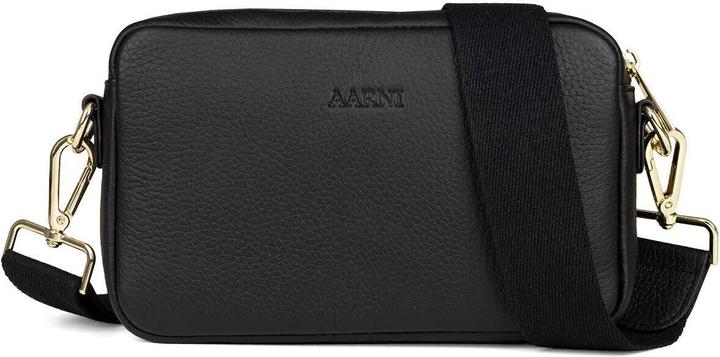 Aarni Crossbody Bag -olkalaukku, musta, kultainen vetoketju