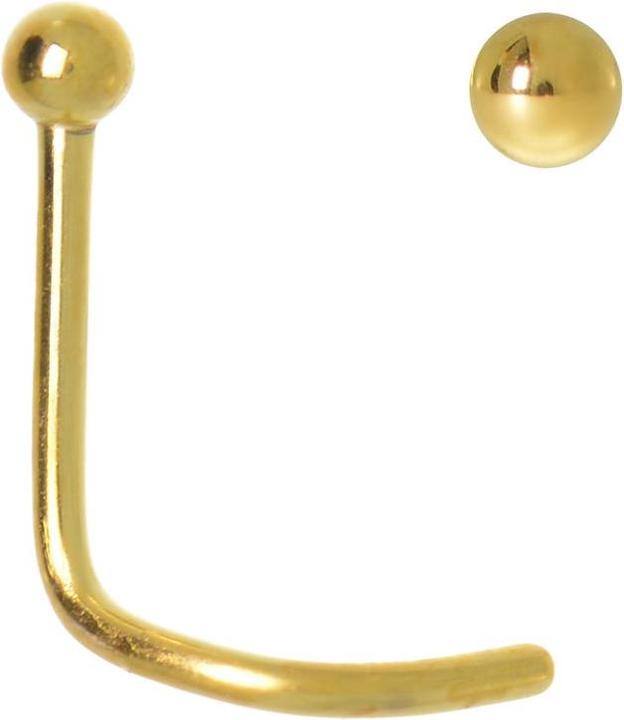 Produktbild Bijouteria Nasenpiercing (Chirurgenstahl 316L, Gold-Beschichtung (vergoldet))