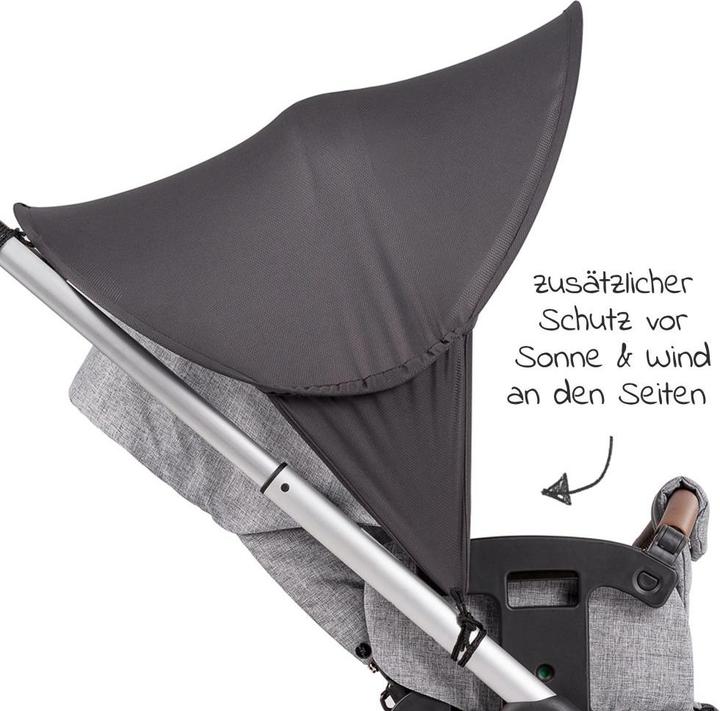 Produktbild Zamboo Sonnenschutz Universal Sonnendach für Kinderwagen und Buggy - Dunkelgrau
