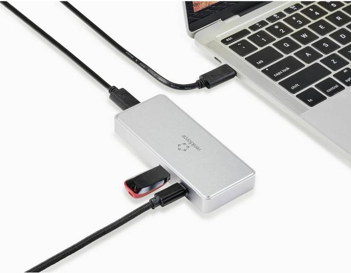 Produktbild Renkforce Externer USB 3.2 Gen1 (USB 3.0) Speicherkartenleser und Hub USB-C (USB, USB-C 3.2 Gen 1)