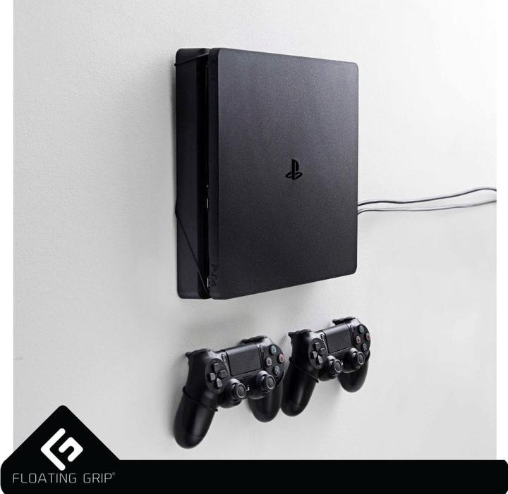 Image du produit Floating Grip Playstation 4 Slim and Controller Wall Mount - Bundle (Black) (PS4)